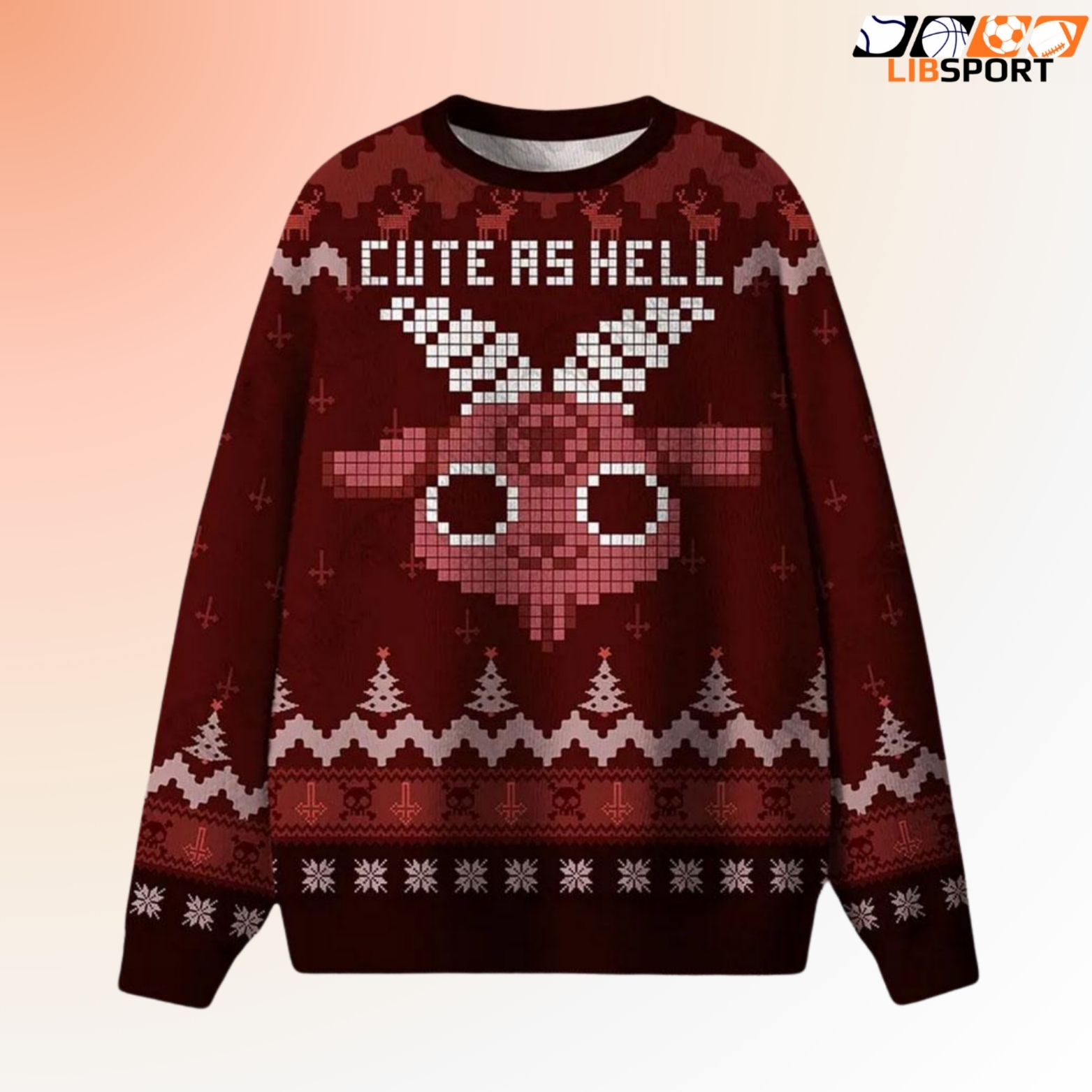 Cute As Hell Ugly Sweatshirt, All I Want For Christmas Krampus Sweater, Scary Xmas Monster Gift